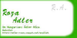 roza adler business card