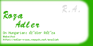roza adler business card